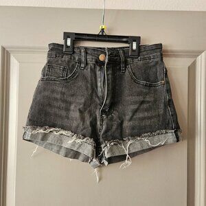 New Womens Black Jean Shorts